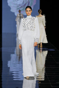 Her Trove - Long sleeves organza dress
