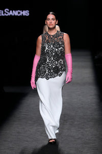 Her Trove - Fully beaded top with side slit dress
