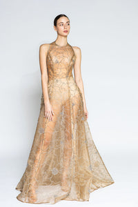 Her Trove - Fully embellished sleeveless gown