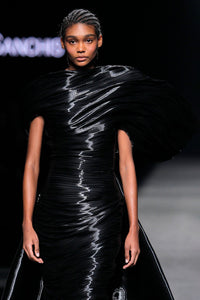 Her Trove - Fully pleated top and skirt with train