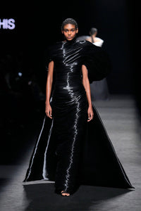 Her Trove - Fully pleated top and skirt with train