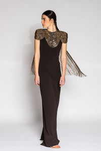 Her Trove - Chained bodice column dress