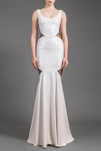 Her Trove-Sequined dress with tulle cut-outs