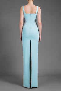 Her Trove-Crepe dress with shimmery illusion detailing