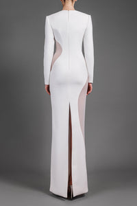 Her Trove-Long sleeves dress with tulle cut-outs