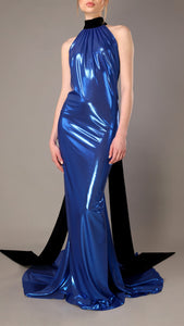Halter neck lame dress Jean-Louis Sabaji
