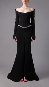 Off shoulder top with mermaid skirt Jean-Louis Sabaji