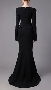 Off shoulder top with mermaid skirt Jean-Louis Sabaji