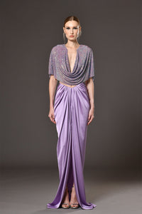Her Trove-Crystal chainmill top with skirt