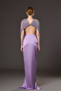 Her Trove-Crystal chainmill top with skirt