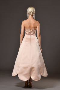 Her Trove-A line strapless midi dress