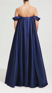 Taffeta dress with embelished belt | HerTrove