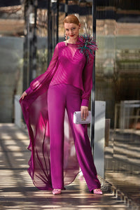 HerTrove - Cape style top with pants