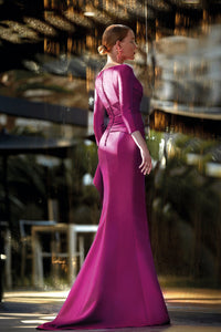HerTrove - Pleated bodice mermaid dress