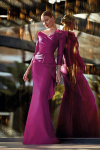 HerTrove - Pleated bodice mermaid dress