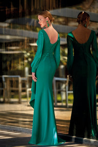 HerTrove - Long sleeves ruffled dress