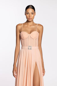 HerTrove-Heart shape corset top with georgette kirt