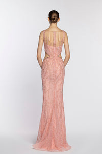 HerTrove-Fully beaded gown with cape 