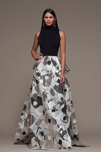 Sleeveless high neck cloche gown - HerTrove