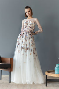 Her Trove - Chromatic beaded tulle dress