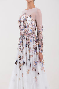 Her Trove - Chromatic beaded tulle dress