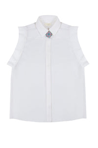 Her Trove - Shirt with printed jacket and skirt set