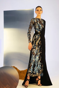 Her Trove - Fitted tulle dress with half jacket