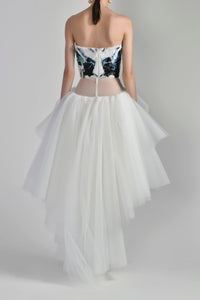 Her Trove - Fully beaded top with high-low skirt