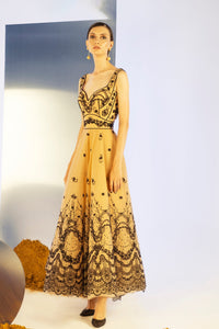 Her Trove - Sleeveless embroidered tulle dress