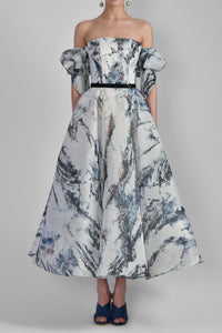 Her Trove - Printed gazar midi dress
