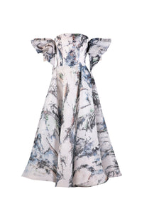 Her Trove - Printed gazar midi dress