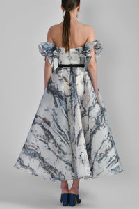 Her Trove - Printed gazar midi dress