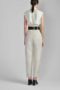Her Trove - Crepe georgette blouse with cropped pants