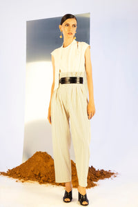 Her Trove - Crepe georgette blouse with cropped pants