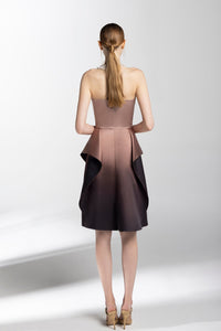 HerTrove-Mikado ginger gradient mikado dress