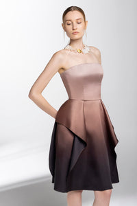 HerTrove-Mikado ginger gradient mikado dress