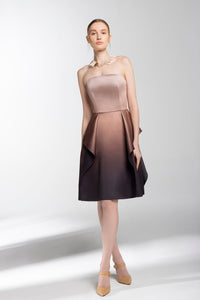 HerTrove-Mikado ginger gradient mikado dress