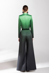 HerTrove-Gradient suit with beaded mini top