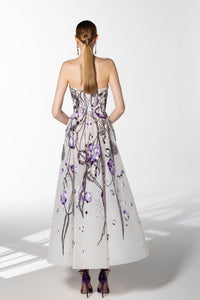 HerTrove-Strapless beaded midi dress
