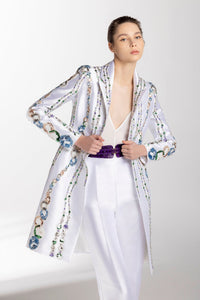 HerTrove-Beaded Mikado jacket with pants
