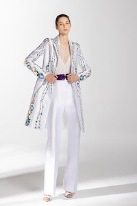 HerTrove-Beaded Mikado jacket with pants