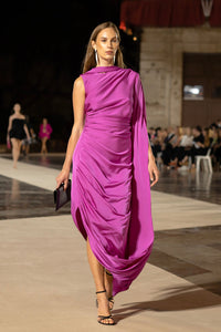 HerTrove-Draped sleeveless gown