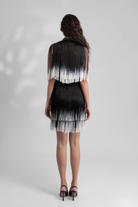 HerTrove-Beaded collar tassel dress