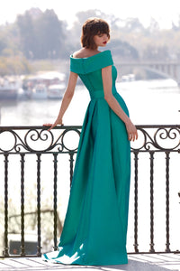 HerTrove-Side ruffled pleated jacquard dress