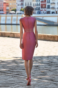 HerTrove-Reglan sleeves ruffled short dress