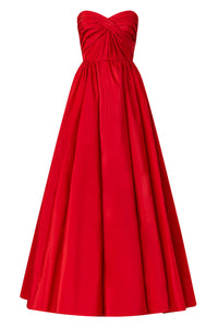 Pleated corset top wide princess dress - HerTrove