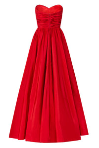 Pleated corset top wide princess dress - HerTrove