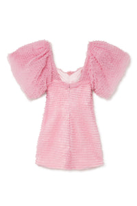 Mini tulle ruffled short dress - HerTrove