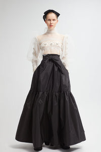 Tami tulle blouse with taffeta skirt - HerTrove