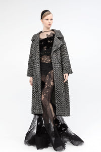 Lace illusion dress with coat - HerTrove